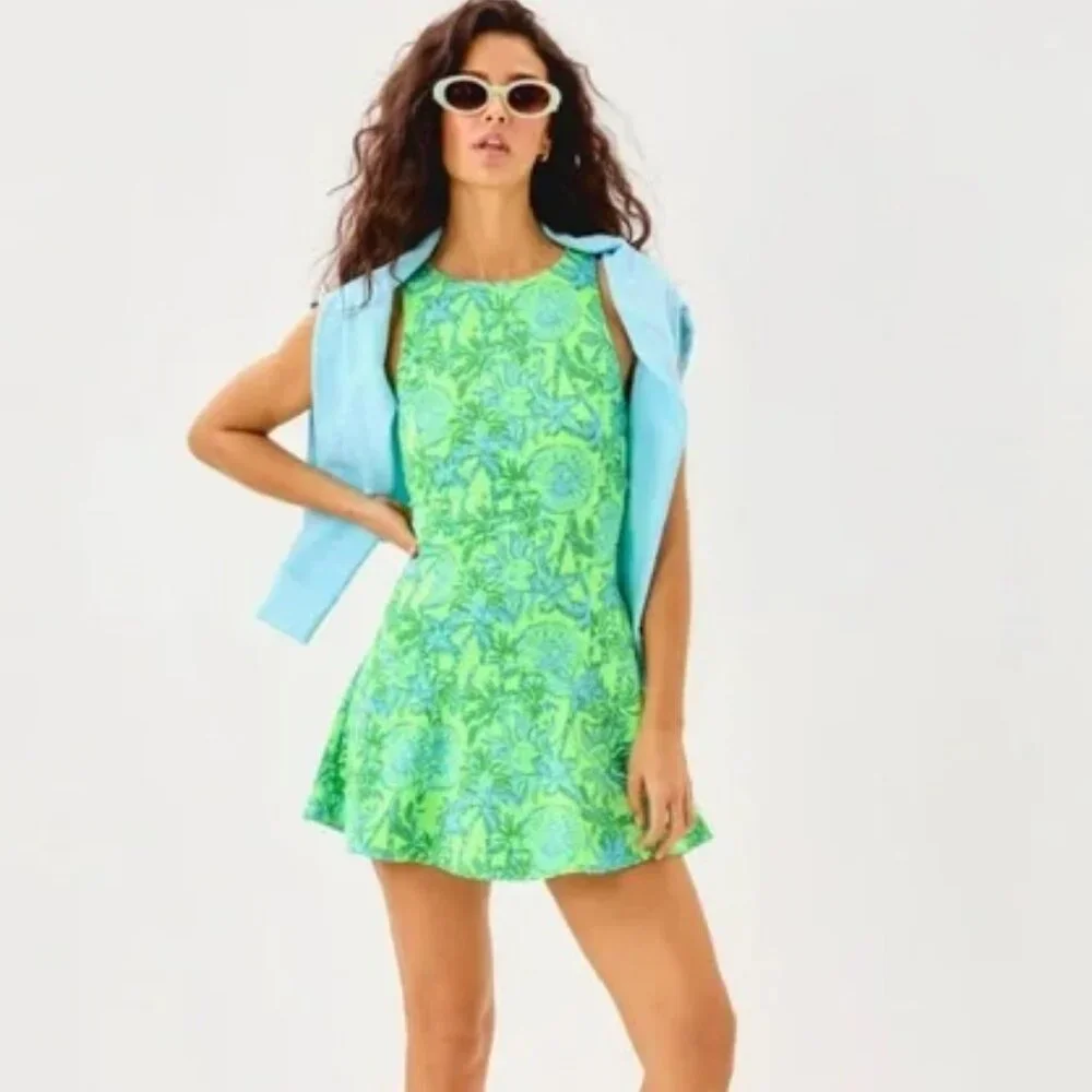 Lilly Pulitzer NWT Westley Active Dress UPF 50+ Cool Mint Catchin Rays - Size XS - Picture 2 of 3